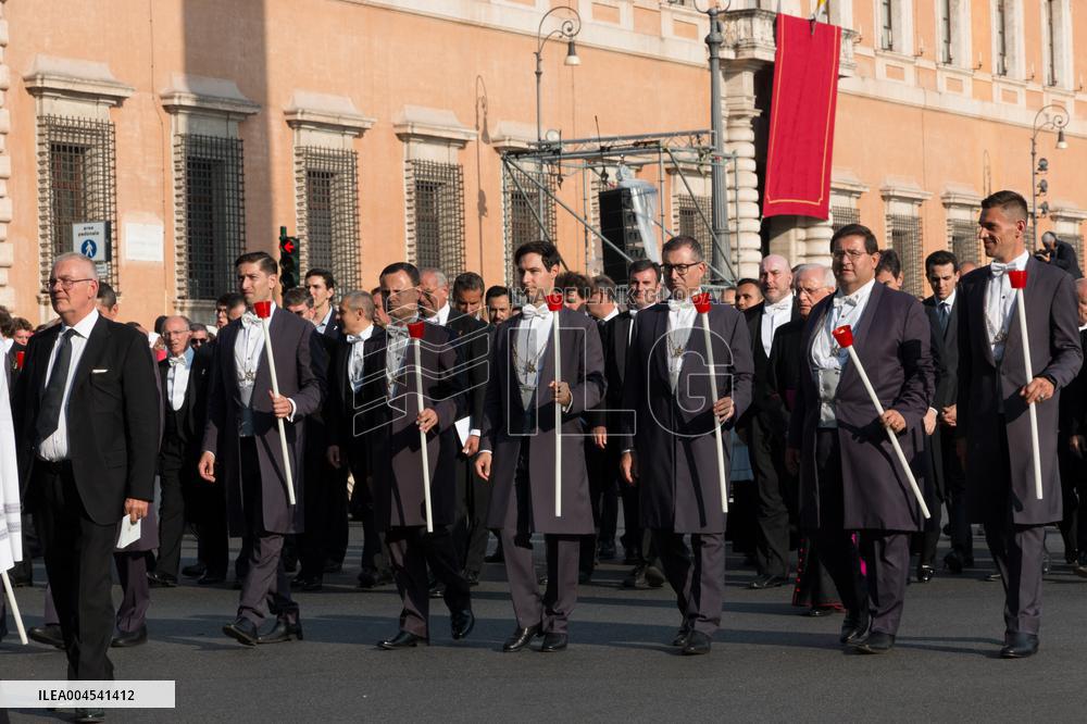 Leo XIV Leads A Procession To St. Mary Major Basilica - Italy