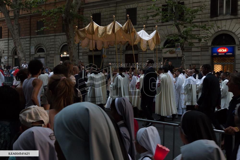 Leo XIV Leads A Procession To St. Mary Major Basilica - Italy