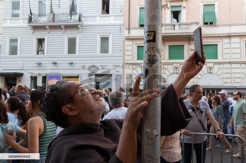 Leo XIV Leads A Procession To St. Mary Major Basilica - Italy