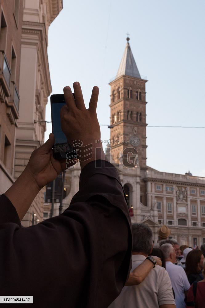Leo XIV Leads A Procession To St. Mary Major Basilica - Italy