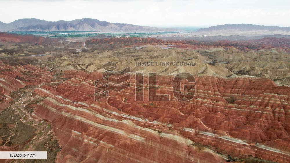 Danxia Landform In The Rain - China