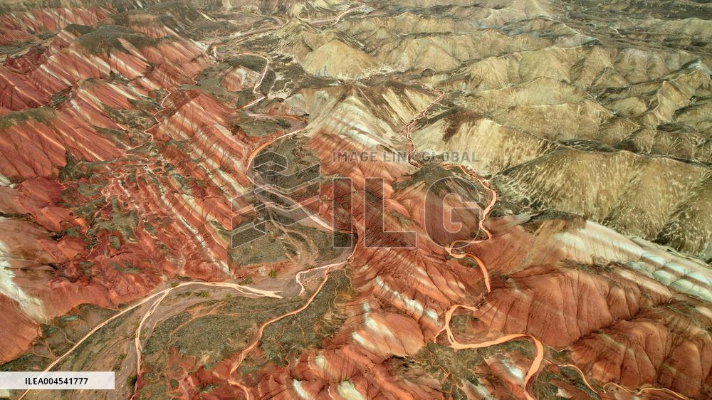 Danxia Landform In The Rain - China