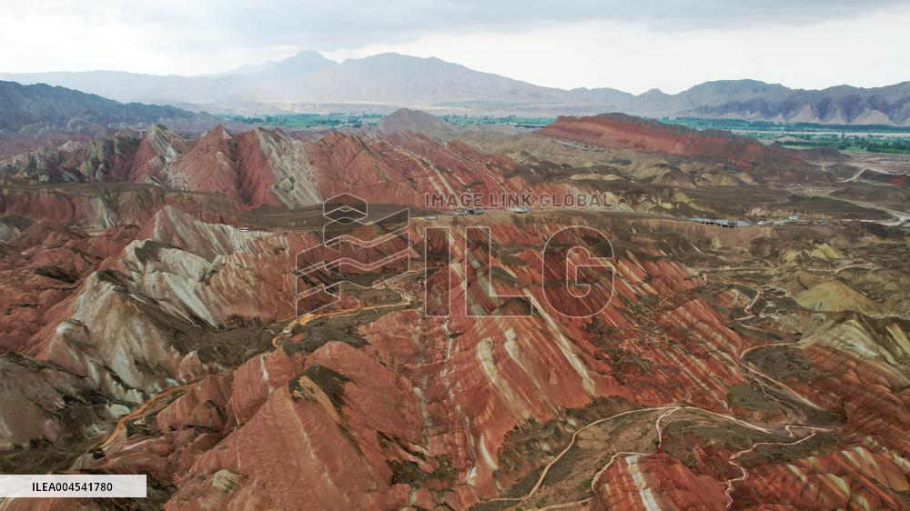 Danxia Landform In The Rain - China