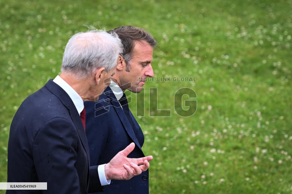 Emmanuel Macron visits Oslo FA