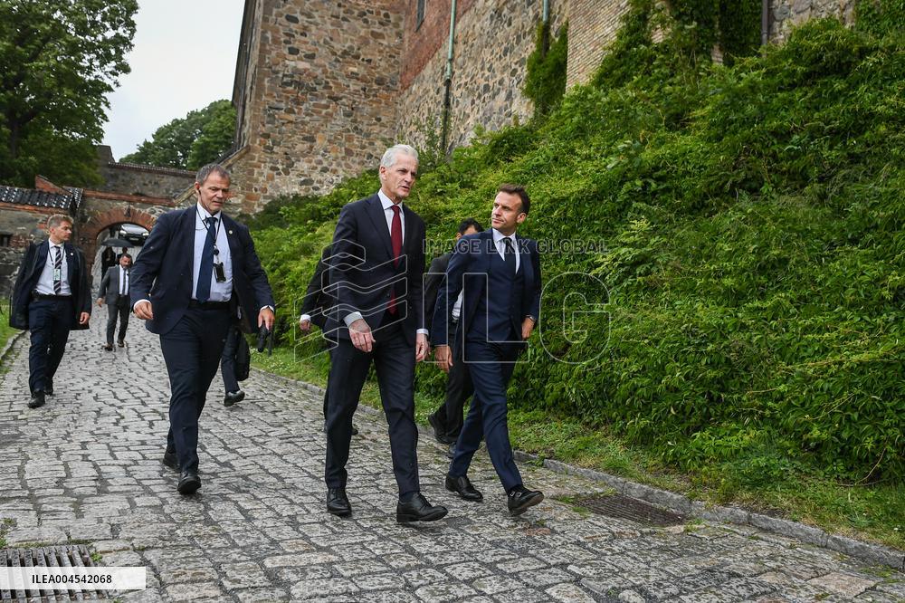 Emmanuel Macron visits Oslo FA