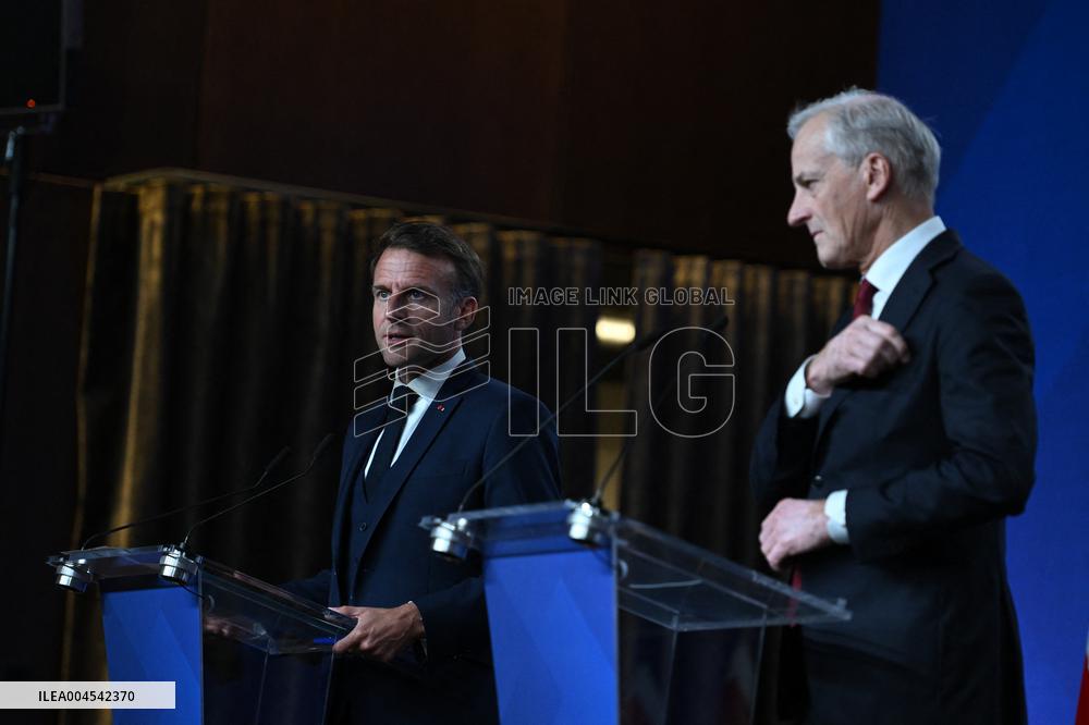 President Macron's Official Visit To Norway - Press Conference
