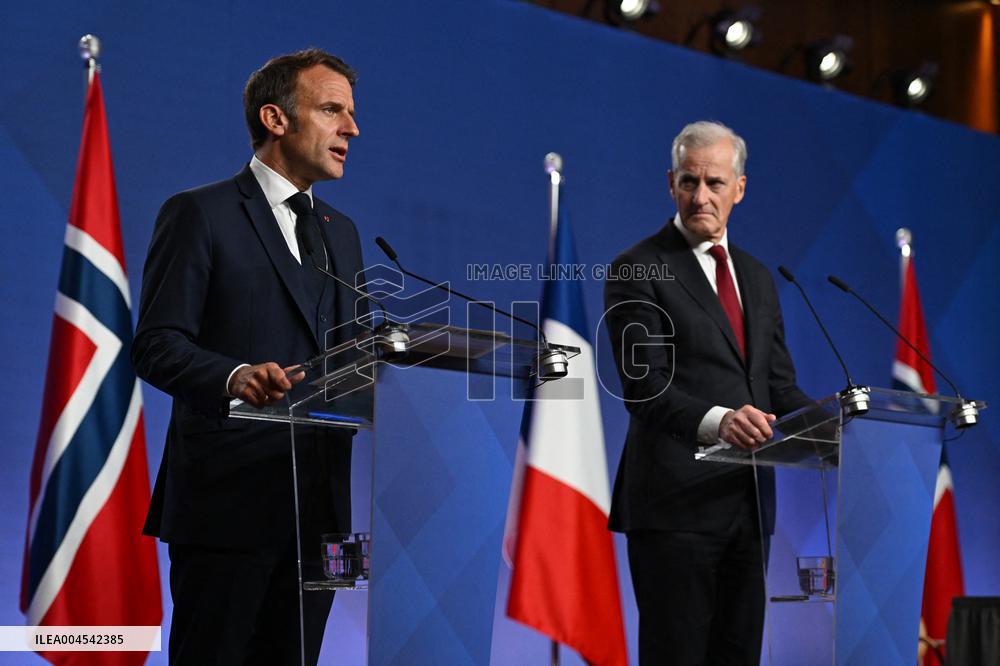 President Macron's Official Visit To Norway - Press Conference