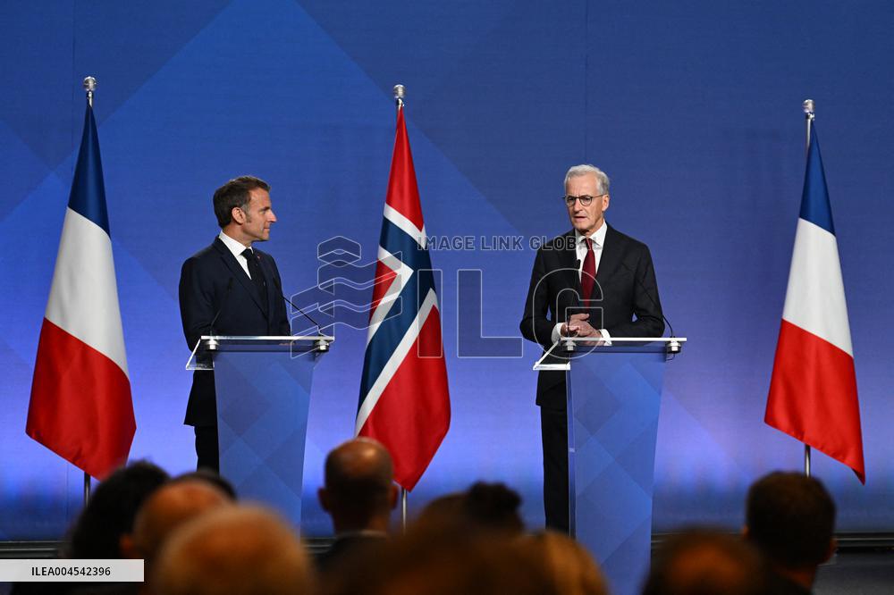 President Macron's Official Visit To Norway - Press Conference