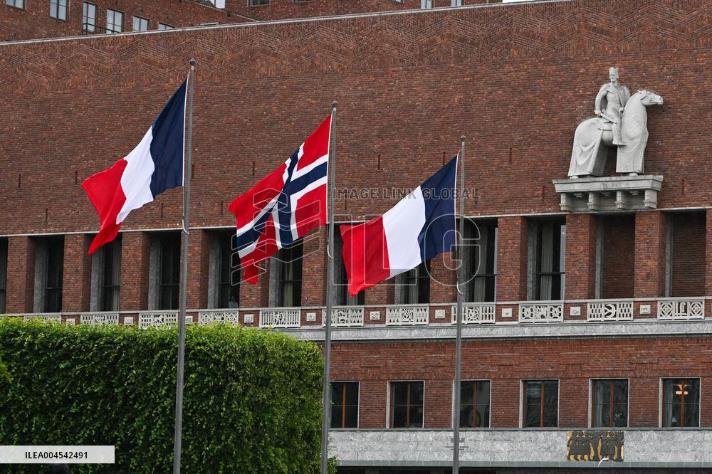 President Macron at The National Museum - Oslo
