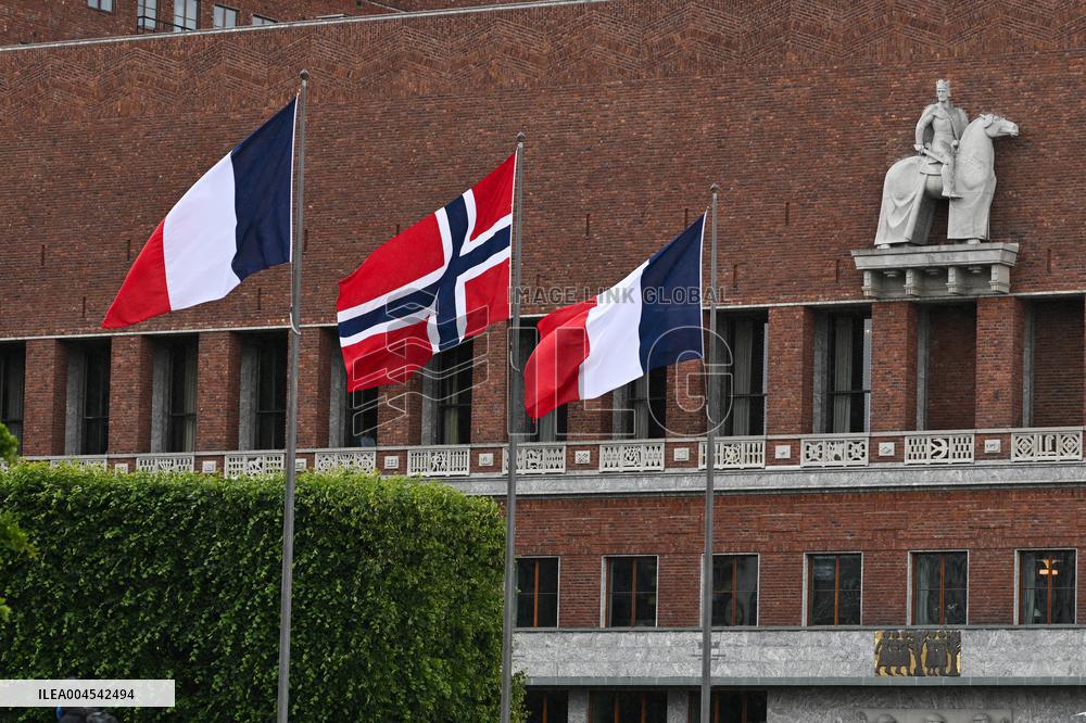 President Macron at The National Museum - Oslo