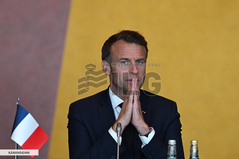 President Macron at The National Museum - Oslo