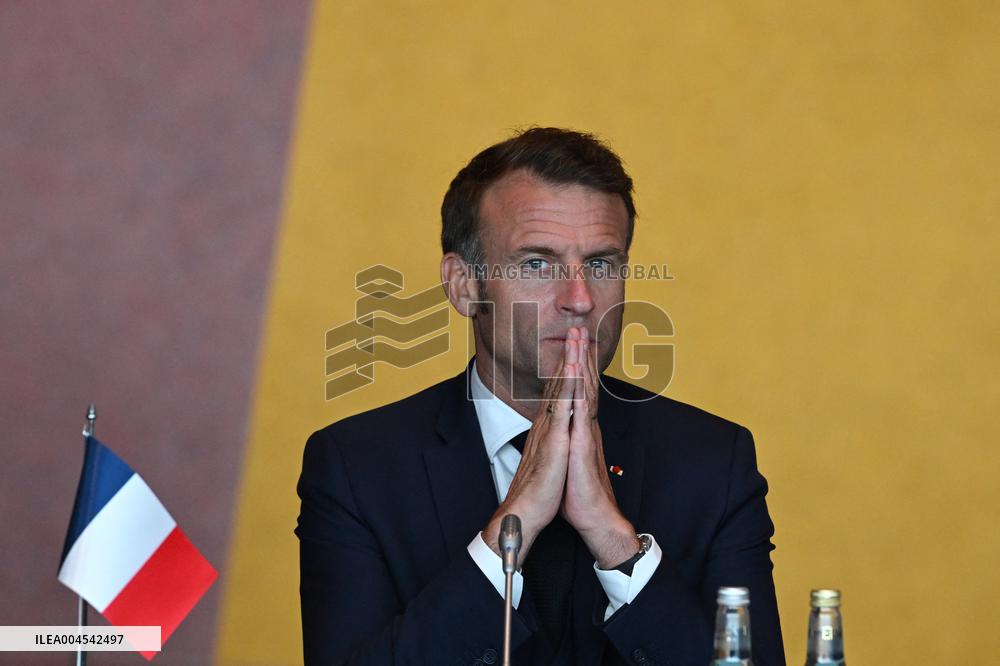 President Macron at The National Museum - Oslo