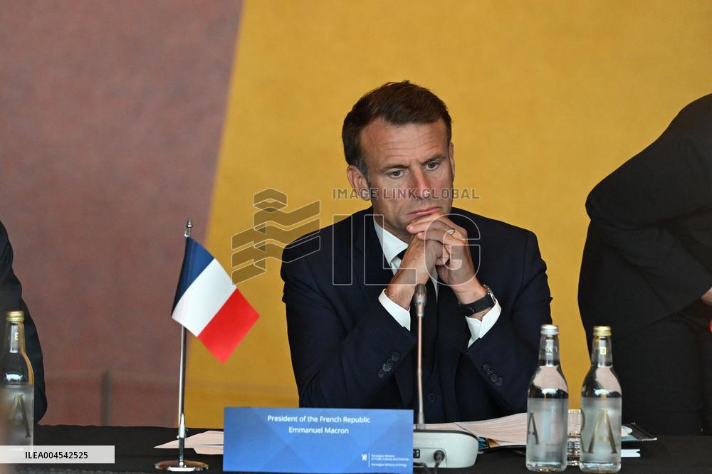 President Macron at The National Museum - Oslo