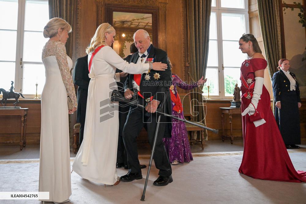 President Macron Visits Norway - Audience Before The Gala Dinner