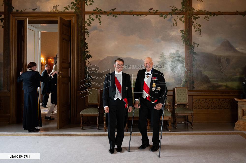 President Macron Visits Norway - Audience Before The Gala Dinner