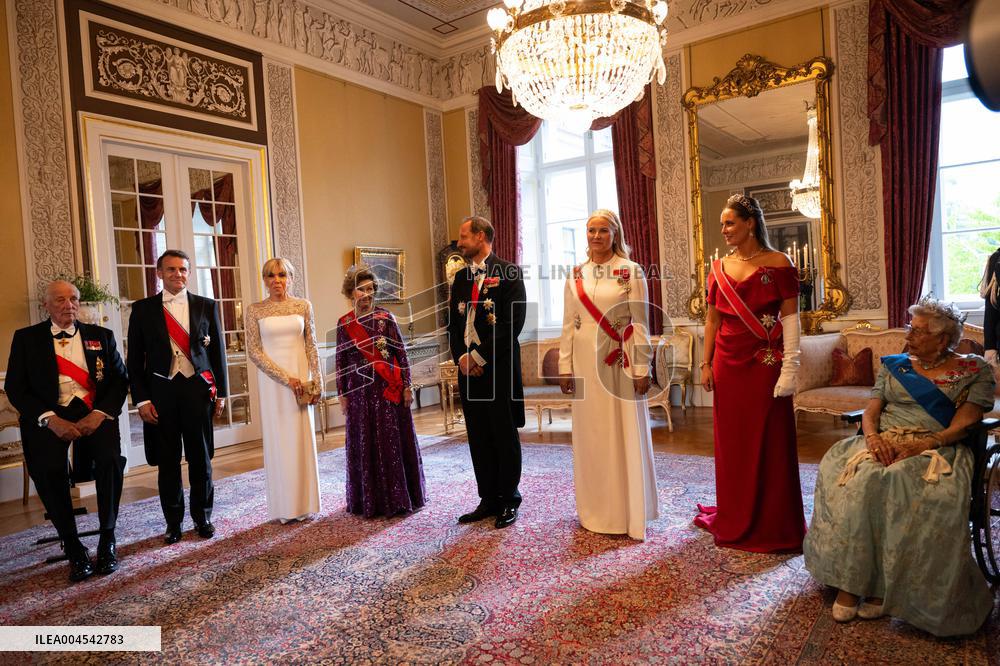 President Macron Visits Norway - Audience Before The Gala Dinner