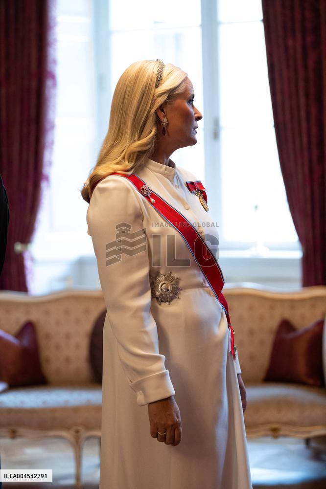 President Macron Visits Norway - Audience Before The Gala Dinner