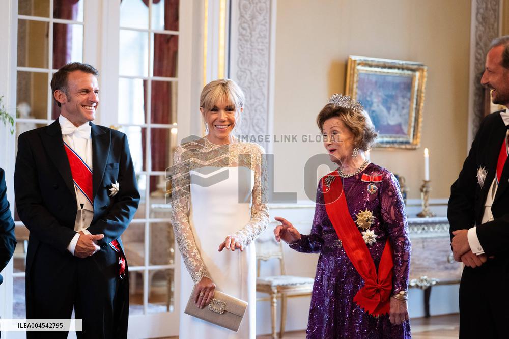 President Macron Visits Norway - Audience Before The Gala Dinner