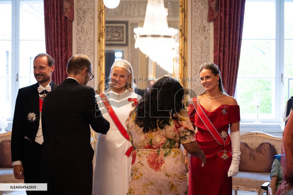 President Macron Visits Norway - Audience Before The Gala Dinner