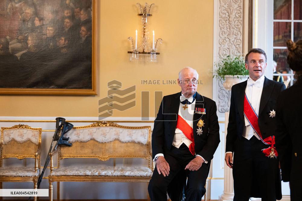 President Macron Visits Norway - Audience Before The Gala Dinner