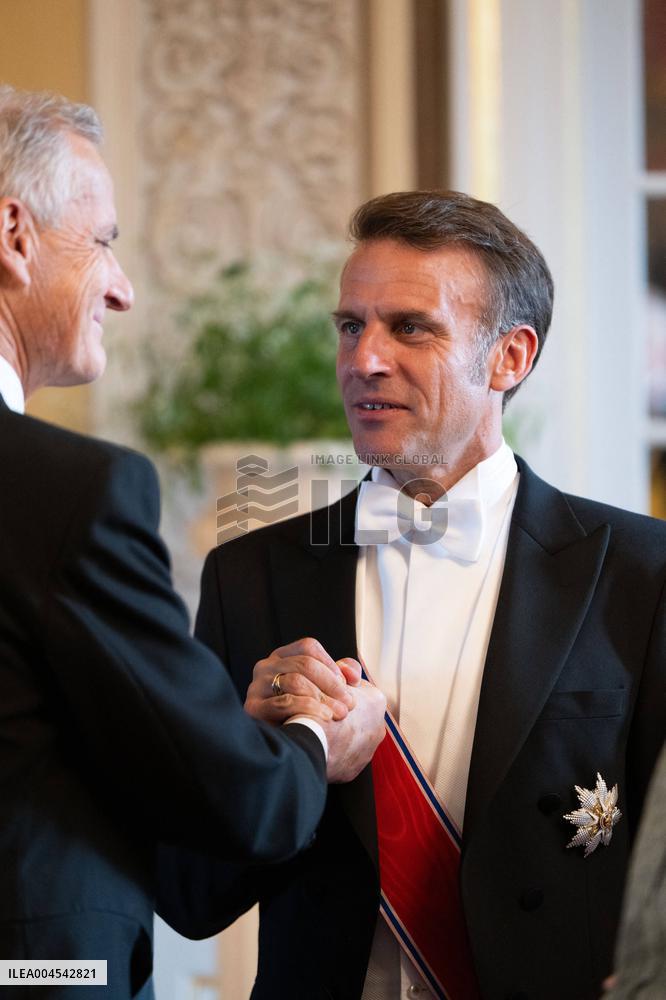 President Macron Visits Norway - Audience Before The Gala Dinner