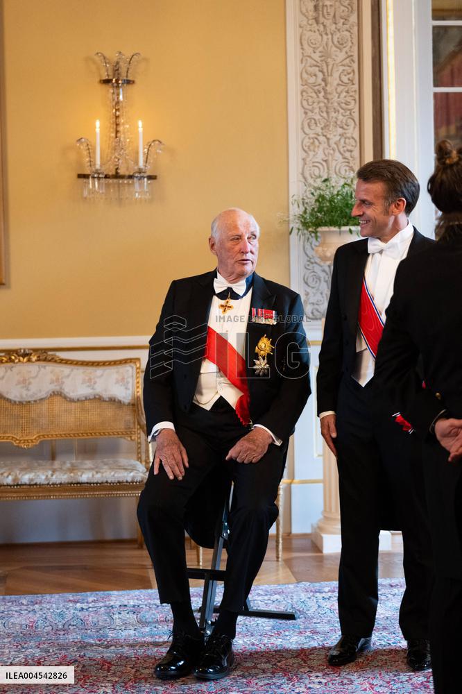 President Macron Visits Norway - Audience Before The Gala Dinner