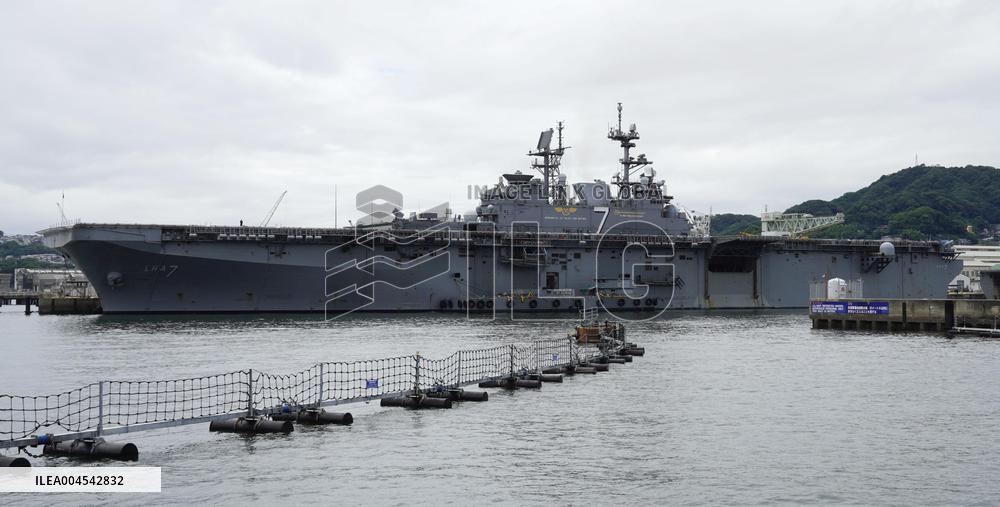 U.S. Navy deploys amphibious assault ship at Sasebo base