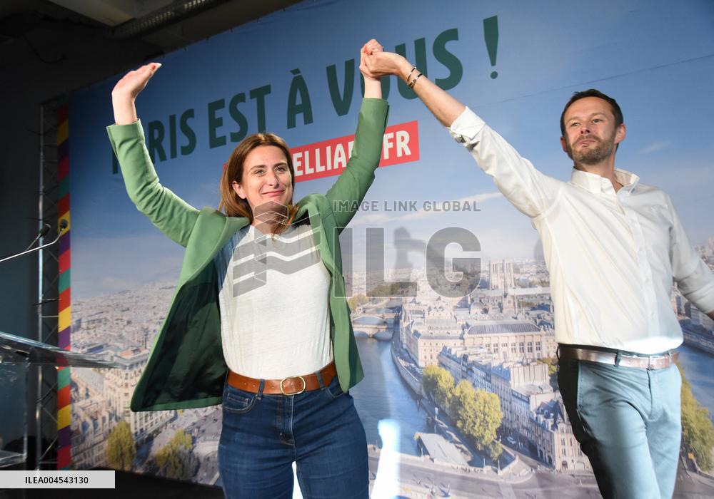 David Belliard First Campaign Meeting For The Municipal Elections - Paris