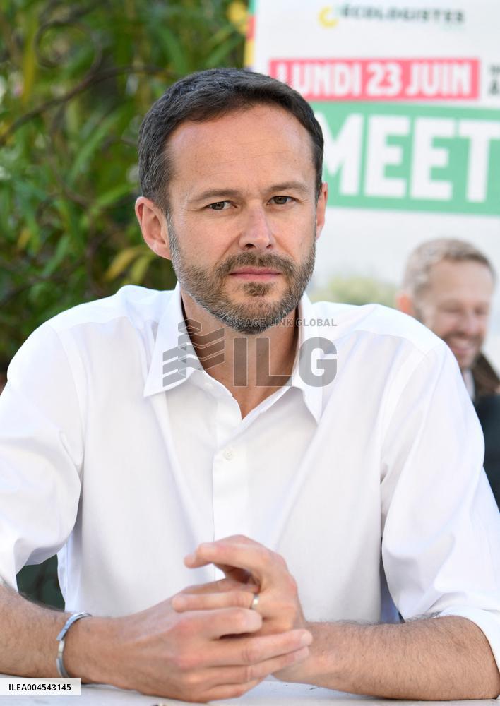 David Belliard First Campaign Meeting For The Municipal Elections - Paris