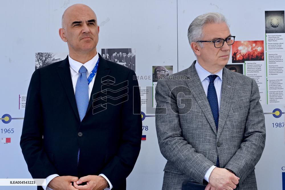 Council Of Europe Event With Alain Berset And Theodoros Rousopoulos - Strasbourg