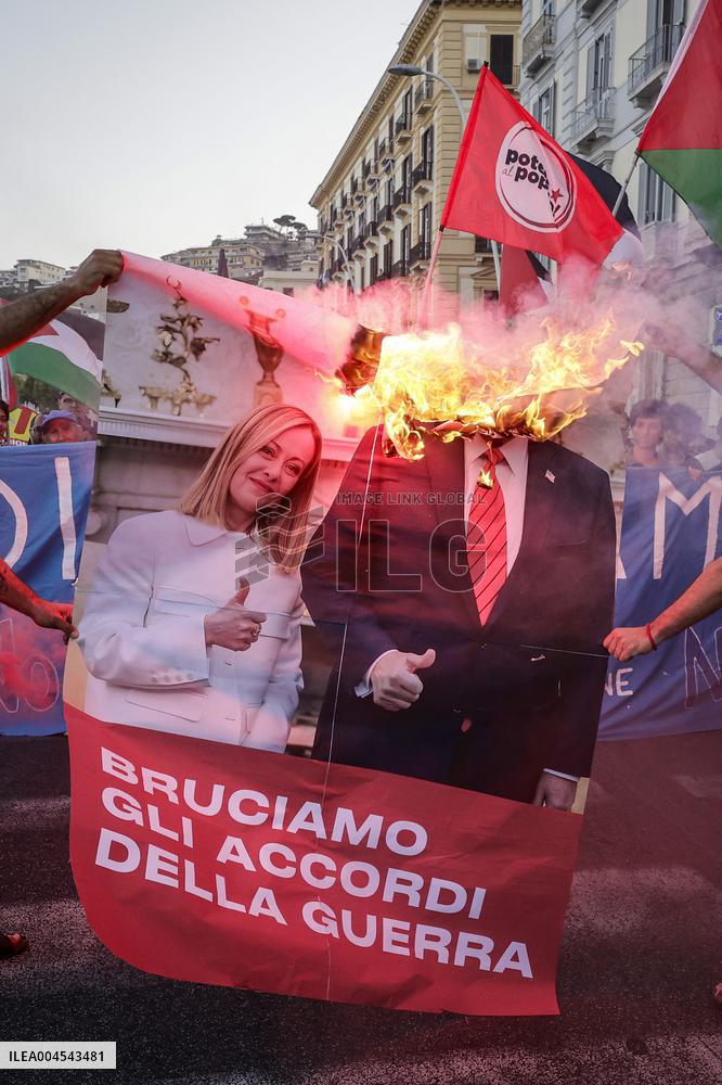 Protest March to the American Consulate - Naples