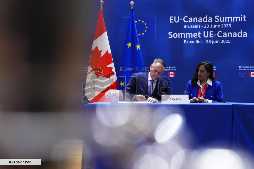 Canada EU Summit in Brussels - Belgium