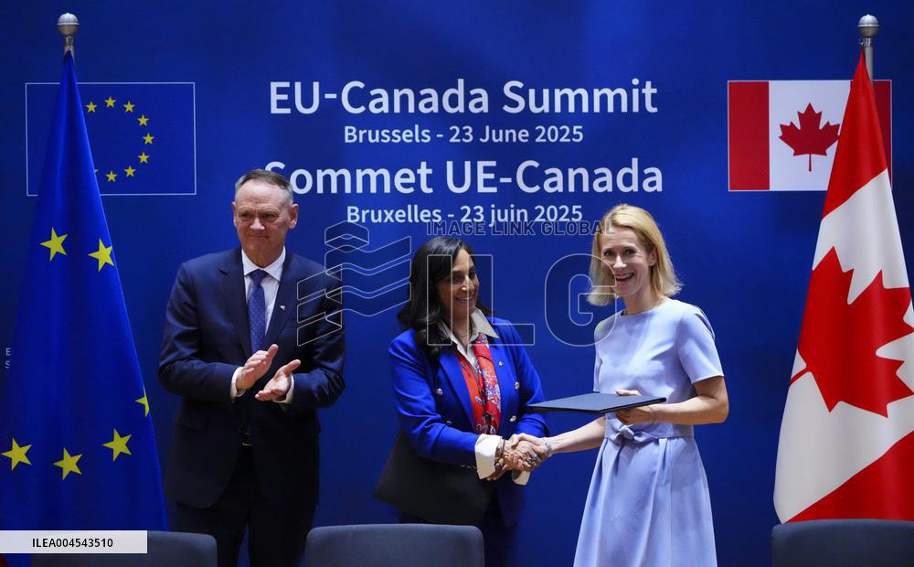 Canada EU Summit in Brussels - Belgium