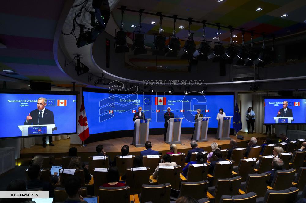 Canada EU Summit in Brussels - Belgium