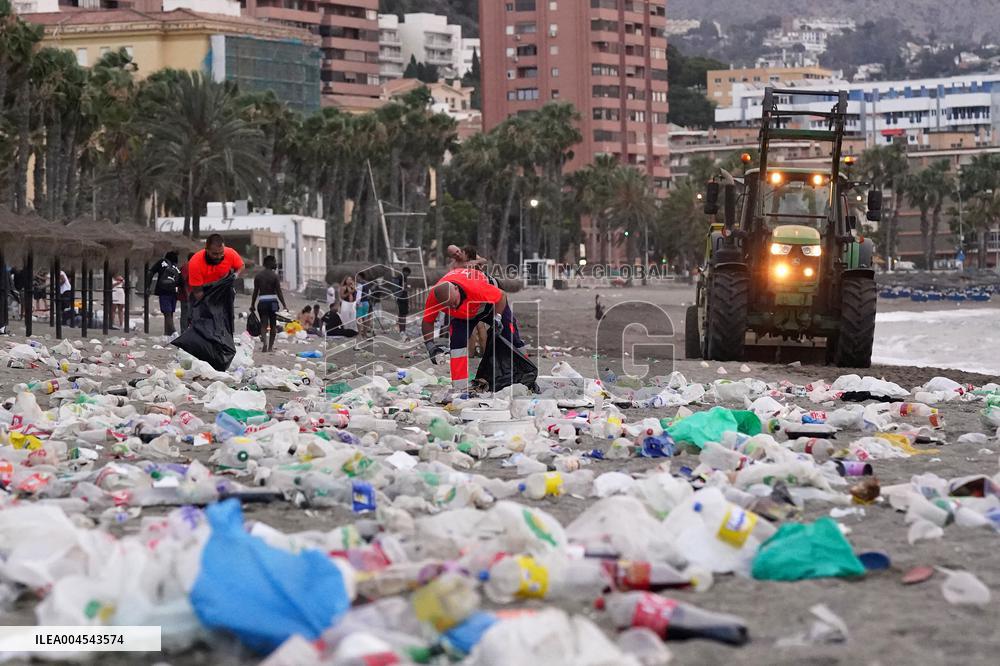 Garbage Collection After the Night of San Juan - Spain