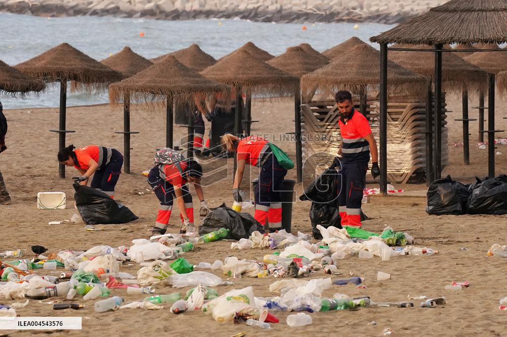 Garbage Collection After the Night of San Juan - Spain