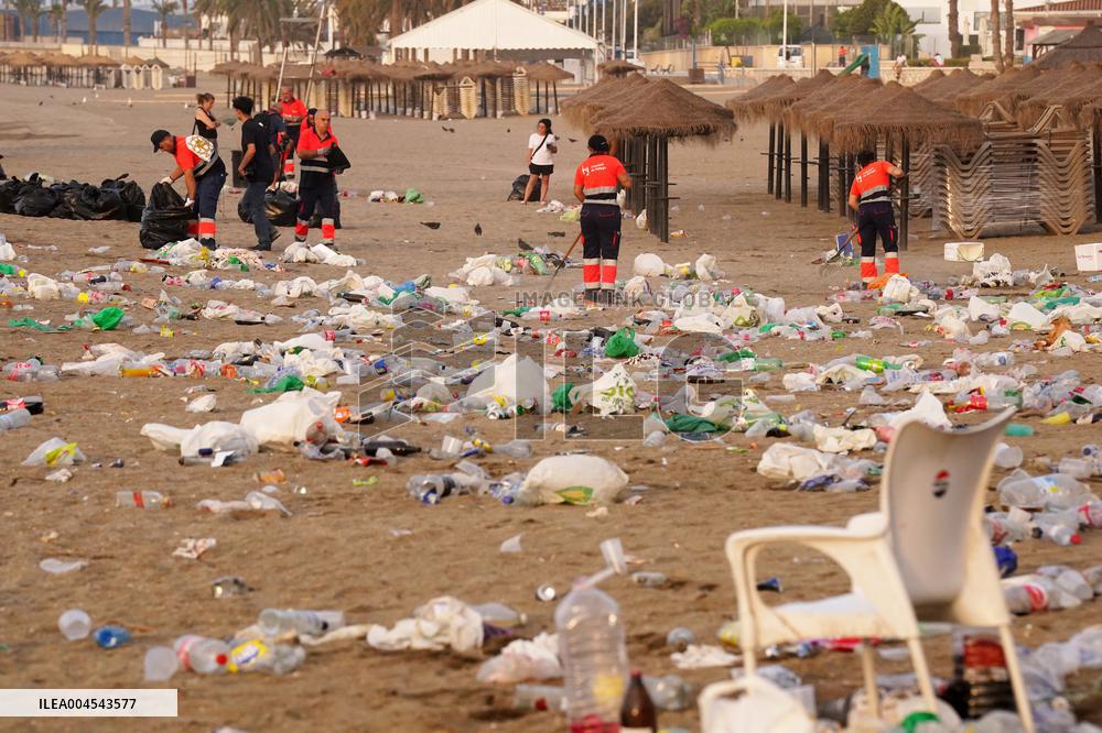 Garbage Collection After the Night of San Juan - Spain