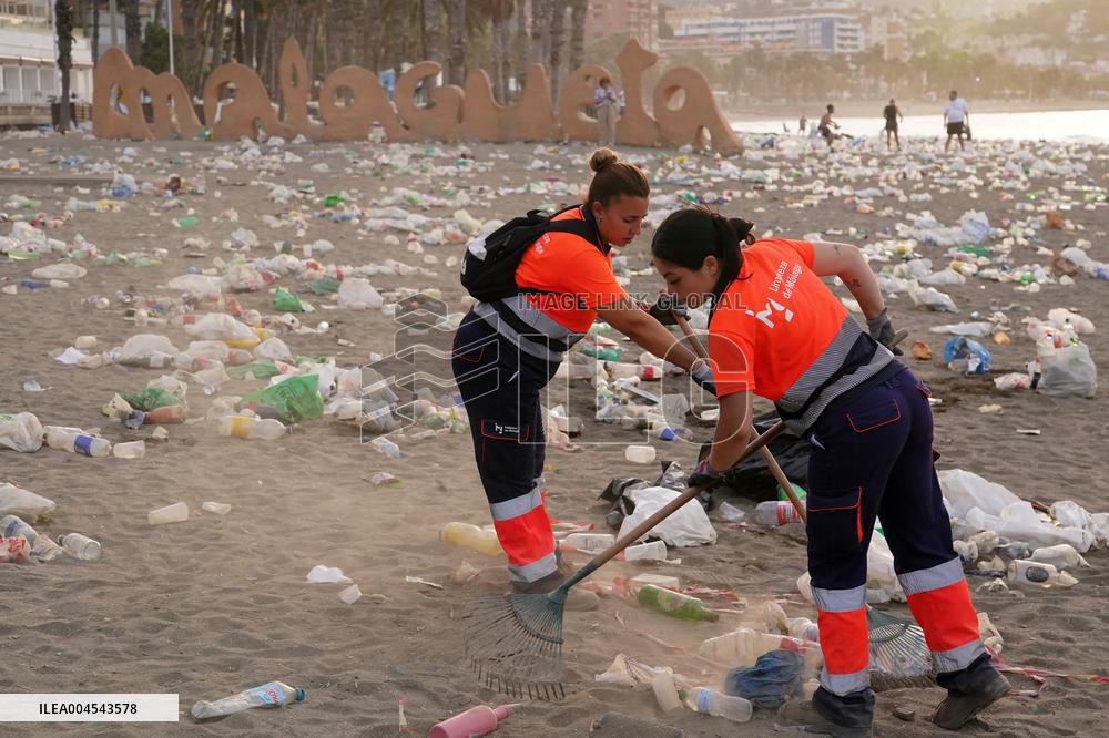 Garbage Collection After the Night of San Juan - Spain