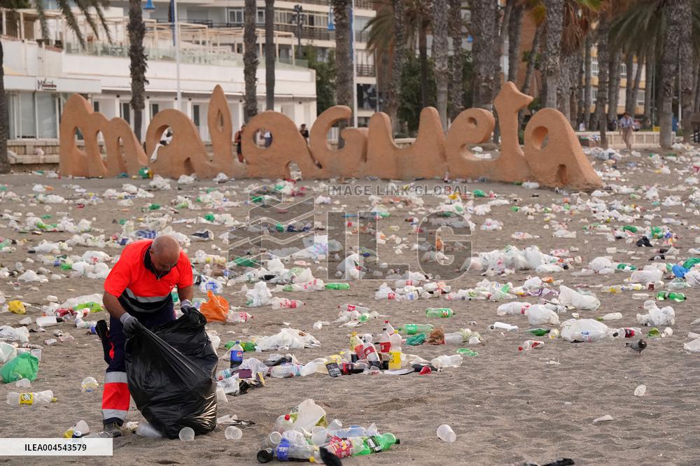 Garbage Collection After the Night of San Juan - Spain