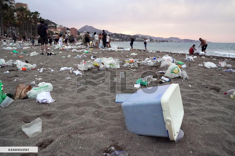 Garbage Collection After the Night of San Juan - Spain