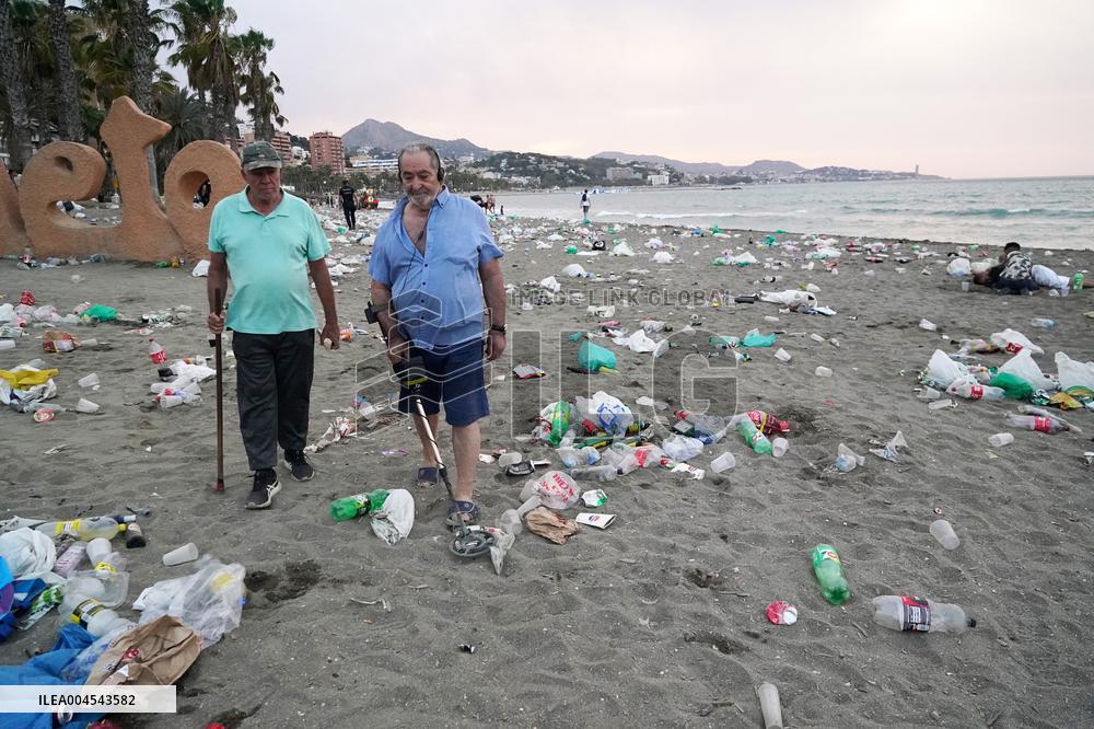 Garbage Collection After the Night of San Juan - Spain