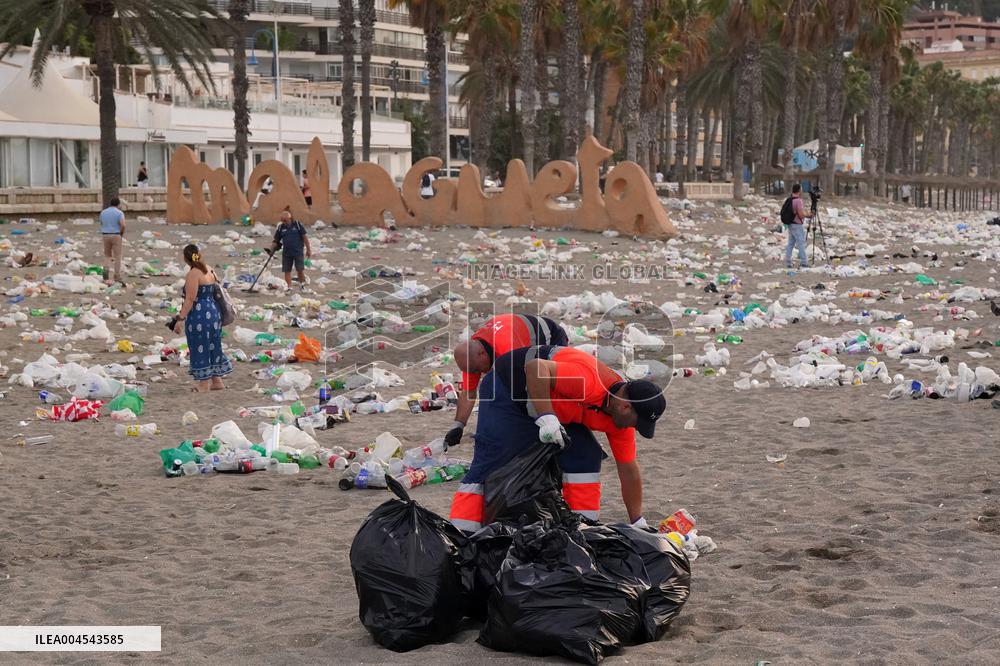 Garbage Collection After the Night of San Juan - Spain