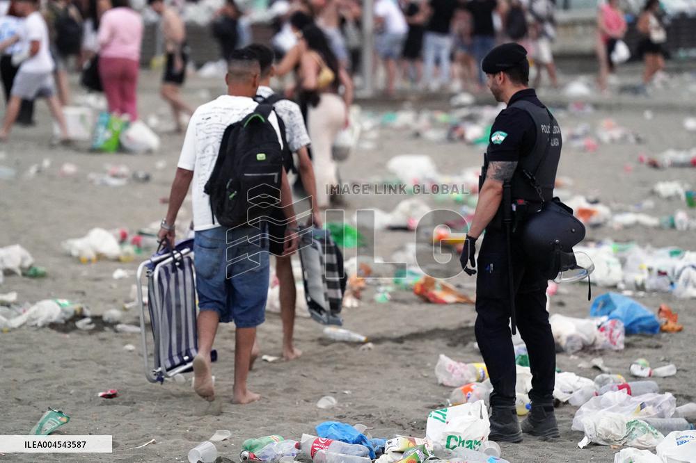 Garbage Collection After the Night of San Juan - Spain