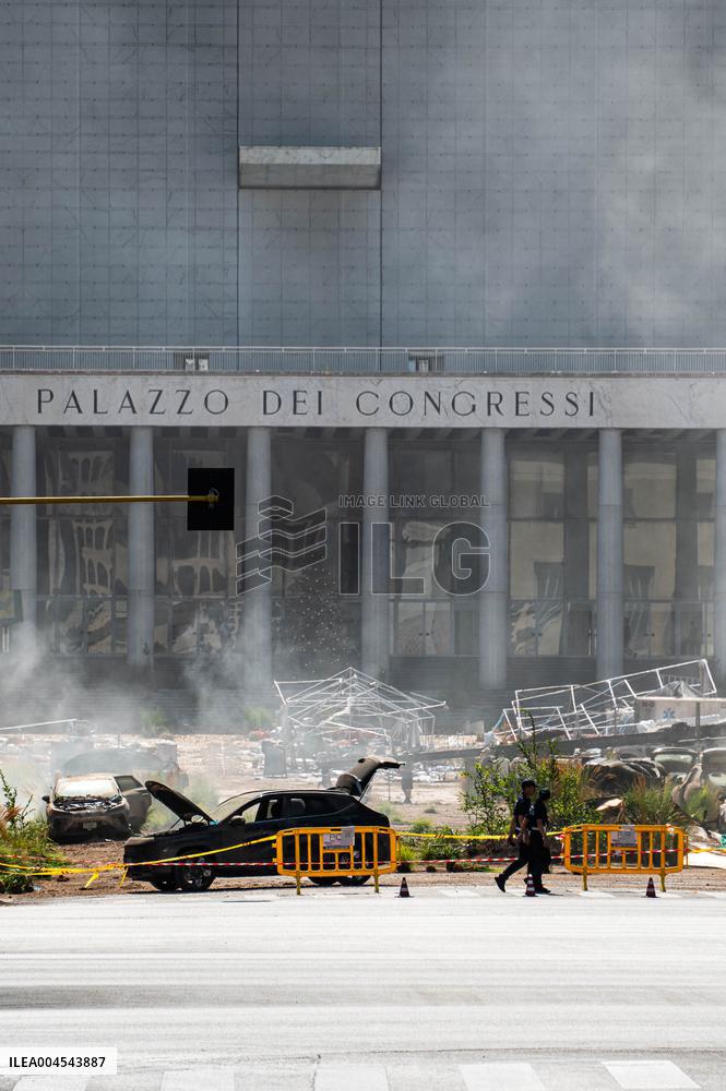 Ridley Scott Films 'The Dog Stars' in Rome - Italy