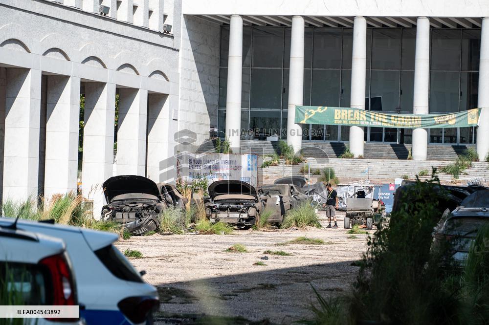 Ridley Scott Films 'The Dog Stars' in Rome - Italy