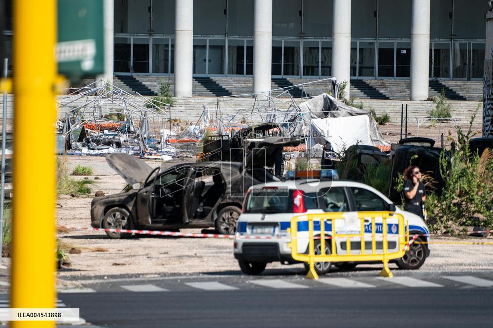 Ridley Scott Films 'The Dog Stars' in Rome - Italy