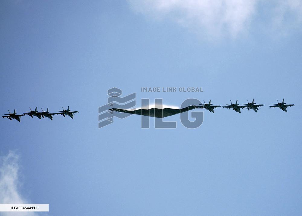 B-2 Stealth Bomber in Formation