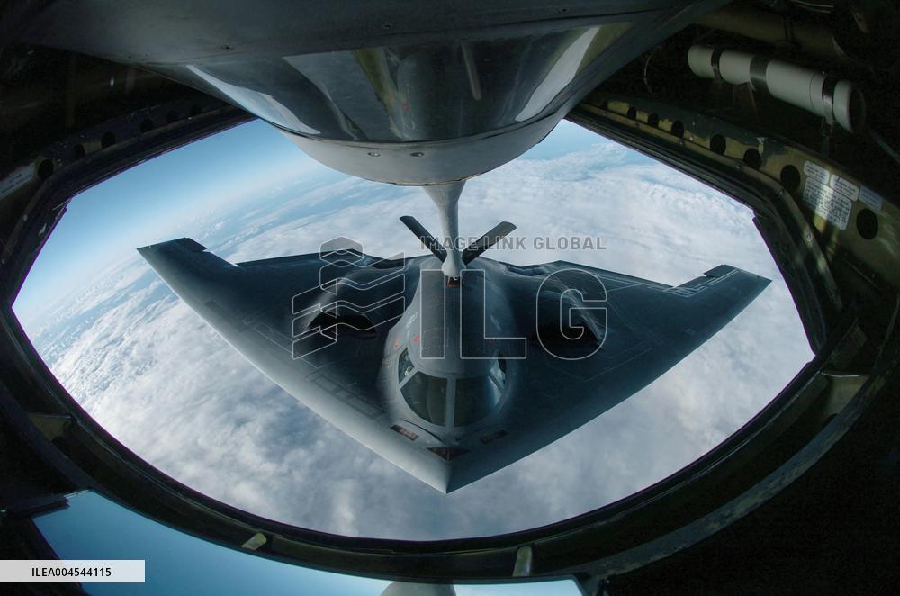B-2 Spirit Refueled by a KC-135 Stratotanker