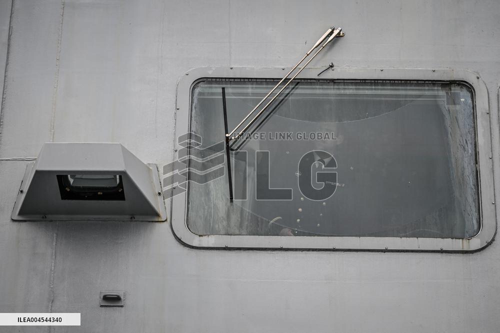 Emmanuel Macron visits the Normandie Frigate in Oslo FA