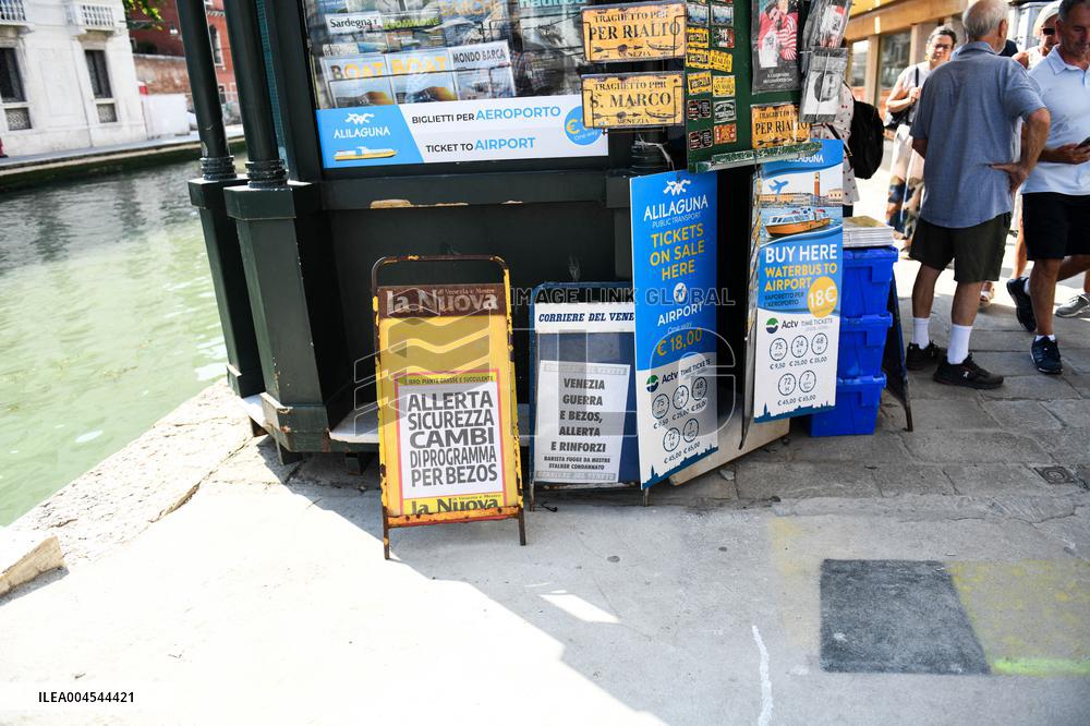 The Bezos Wedding - Italian Press Headlines - Venice